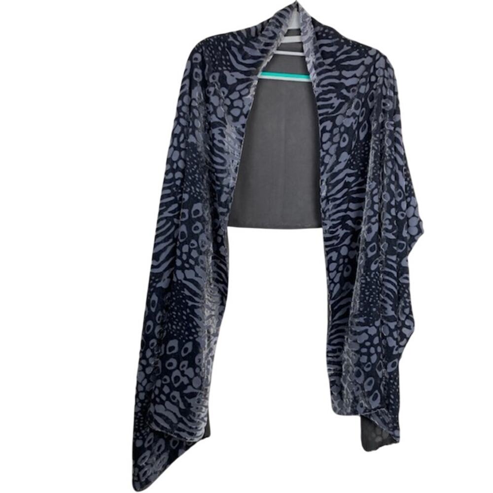 Joolay women's burn out velvet scarf with leopard print.